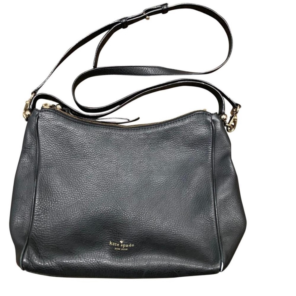 Kate Spade black leather crossbody bag purse 👛